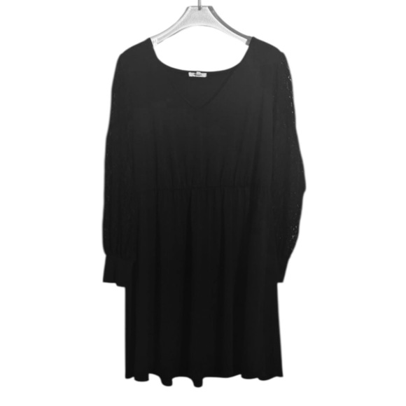 Women’s Maurice’s Black Dress Size 1x with Lace Sleeves - Picture 1 of 8